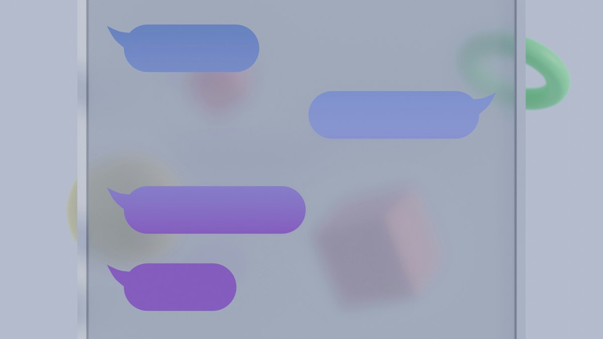 Burbujas de conversación sobre fondo neutro